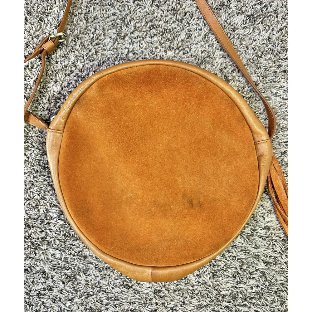 Hobo International Circle Round Canteen Crossbody Bag BOHO Fringe Tassel